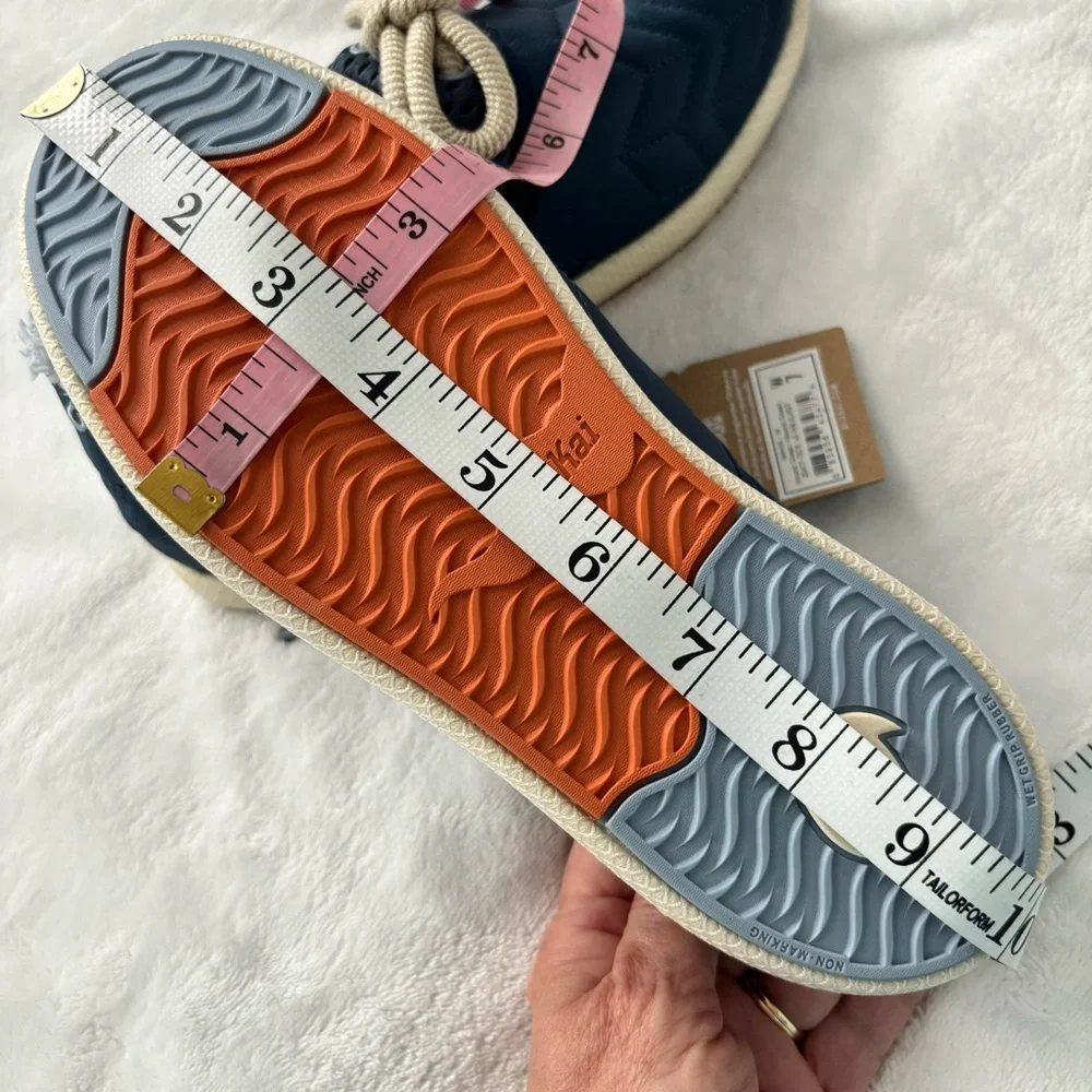 OLUKAI Mahiki Navy Sherpa-Trimmed Slipper Sneaker--7 - Picture 15 of 15